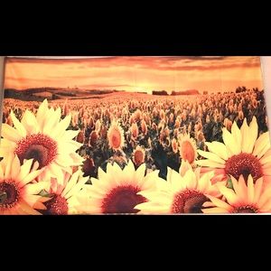 Sunflower tapestry large 4x5ft vibrant wall decor